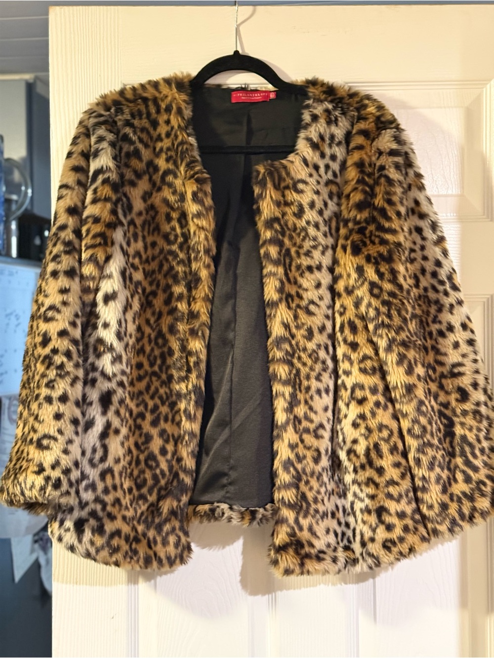 Philanthropy Faux Fur Leopard Print Coat